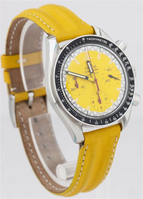 omega speedmaster schumacher yellow.